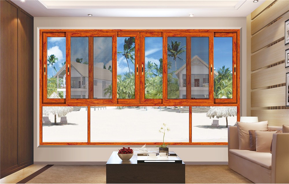 120非断桥三轨推拉窗