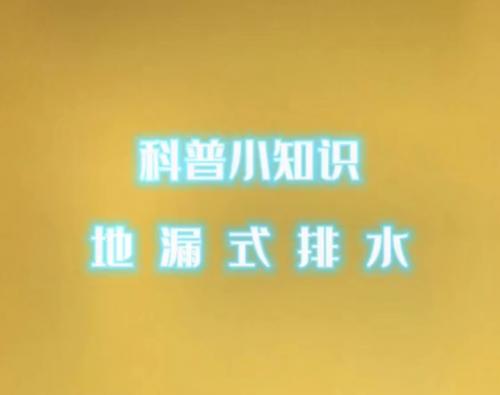 地漏式排水